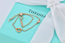 Load image into Gallery viewer, Tiffany &amp; Co. Elsa Peretti 18K Gold Diamonds By The Yard Open Heart Bracelet
