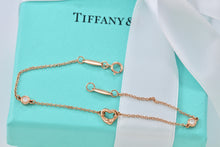 Load image into Gallery viewer, Tiffany &amp; Co. Elsa Peretti 18K Gold Diamonds By The Yard Open Heart Bracelet

