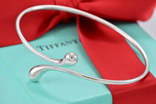 Load image into Gallery viewer, Tiffany &amp; Co. Elsa Peretti Silver Teardrop Bangle Cuff Bracelet
