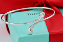 Load image into Gallery viewer, Tiffany &amp; Co. Elsa Peretti Silver Teardrop Bangle Cuff Bracelet
