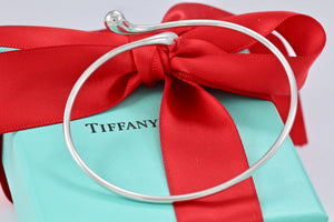 Tiffany & Co. Elsa Peretti Silver Teardrop Bangle Cuff Bracelet