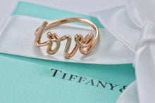 Load image into Gallery viewer, Tiffany &amp; Co. Paloma Picasso Rose Gold Graffiti LOVE Script Ring
