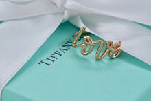Load image into Gallery viewer, Tiffany &amp; Co. Paloma Picasso Rose Gold Graffiti LOVE Script Ring
