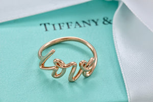 Tiffany & Co. Paloma Picasso Rose Gold Graffiti LOVE Script Ring