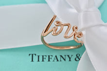 Load image into Gallery viewer, Tiffany &amp; Co. Paloma Picasso Rose Gold Graffiti LOVE Script Ring
