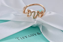 Load image into Gallery viewer, Tiffany &amp; Co. Paloma Picasso Rose Gold Graffiti LOVE Script Ring
