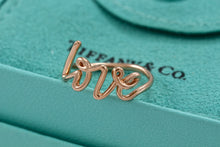 Load image into Gallery viewer, Tiffany &amp; Co. Paloma Picasso Rose Gold Graffiti LOVE Script Ring
