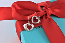 Load image into Gallery viewer, Tiffany &amp; Co. Silver Geometric Heart Dangle Hook Earrings
