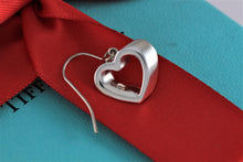 Load image into Gallery viewer, Tiffany &amp; Co. Silver Geometric Heart Dangle Hook Earrings
