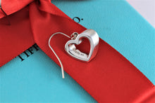 Load image into Gallery viewer, Tiffany &amp; Co. Silver Geometric Heart Dangle Hook Earrings
