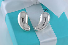 Load image into Gallery viewer, Tiffany &amp; Co. Elsa Peretti Sterling Silver LARGE Lima Bean Clip On Earrings
