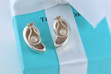 Load image into Gallery viewer, Tiffany &amp; Co. Elsa Peretti Sterling Silver LARGE Lima Bean Clip On Earrings
