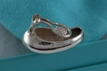 Load image into Gallery viewer, Tiffany &amp; Co. Elsa Peretti Sterling Silver LARGE Lima Bean Clip On Earrings
