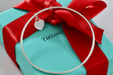 Load image into Gallery viewer, Tiffany &amp; Co. Silver Small Heart Dangle Bangle Bracelet *Custom*
