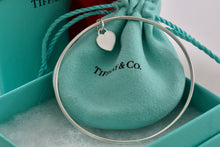 Load image into Gallery viewer, Tiffany &amp; Co. Silver Small Heart Dangle Bangle Bracelet *Custom*
