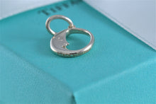 Load image into Gallery viewer, Tiffany &amp; Co. Silver Small Man in The Moon Crescent Small Charm Pendant
