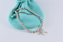 Load image into Gallery viewer, Tiffany &amp; Co. Silver Mini Ribbon Bow Ball Beaded Bracelet
