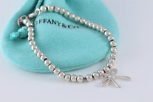 Load image into Gallery viewer, Tiffany &amp; Co. Silver Mini Ribbon Bow Ball Beaded Bracelet
