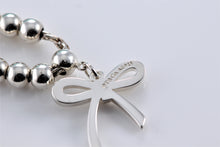 Load image into Gallery viewer, Tiffany &amp; Co. Silver Mini Ribbon Bow Ball Beaded Bracelet

