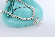 Load image into Gallery viewer, Tiffany &amp; Co. Silver Mini Ribbon Bow Ball Beaded Bracelet
