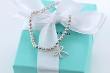 Load image into Gallery viewer, Tiffany &amp; Co. Silver Mini Ribbon Bow Ball Beaded Bracelet
