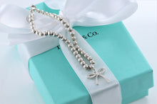 Load image into Gallery viewer, Tiffany &amp; Co. Silver Mini Ribbon Bow Ball Beaded Bracelet
