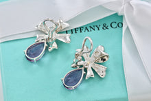 Load image into Gallery viewer, Tiffany &amp; Co. Gold &amp; Silver Large Amethyst Ribbon Flower Burst Clip-on Earrings
