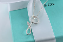 Load image into Gallery viewer, Tiffany &amp; Co. Elsa Peretti Silver Alphabet Letter &quot;G&quot; Pendant Necklace
