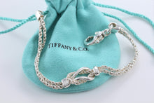 Load image into Gallery viewer, Tiffany &amp; Co. Silver Double Rope Love Knot 7.5&quot; Bracelet
