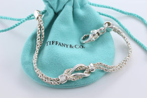 Tiffany & Co. Silver Double Rope Love Knot 7.5" Bracelet