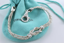 Load image into Gallery viewer, Tiffany &amp; Co. Silver Double Rope Love Knot 7.5&quot; Bracelet
