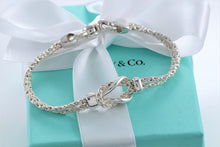 Load image into Gallery viewer, Tiffany &amp; Co. Silver Double Rope Love Knot 7.5&quot; Bracelet
