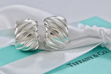 Load image into Gallery viewer, Tiffany &amp; Co. Silver Atlas Groove Stripe Wide Hoop Clip on Earrings
