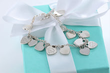 Load image into Gallery viewer, Return To Tiffany &amp; Co. Silver Multi Mini Heart Charms Bracelet
