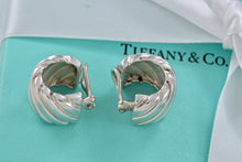 Load image into Gallery viewer, Tiffany &amp; Co. Silver Atlas Groove Stripe Wide Hoop Clip on Earrings
