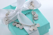 Load image into Gallery viewer, Return To Tiffany &amp; Co. Silver Multi Mini Heart Charms Bracelet
