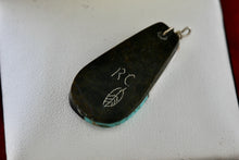 Load image into Gallery viewer, Vintage Signed RC 1.25&quot; Handmade Multi Stone Inlay Silver Pendant Southwestern Jewelry
