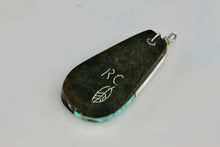 Load image into Gallery viewer, Vintage Signed RC 1.25&quot; Handmade Multi Stone Inlay Silver Pendant Southwestern Jewelry
