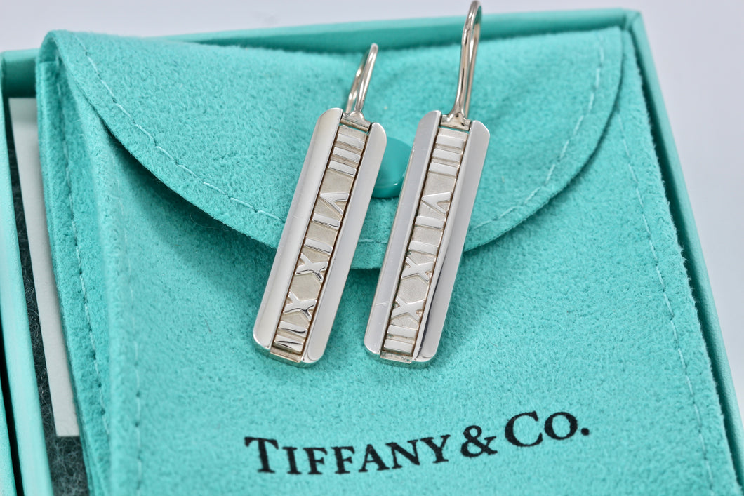 Tiffany & Co. Silver Atlas Bar hook Earrings