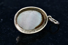 Load image into Gallery viewer, 14Kt. Gold Pearl Inlay Oval Handmade Pendant
