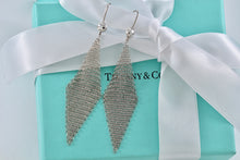 Load image into Gallery viewer, Tiffany &amp; Co. Elsa Peretti Silver Large Mesh Dangle 3&quot; Earrings Vintage
