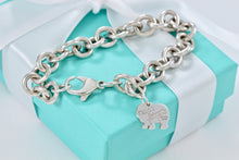Load image into Gallery viewer, Tiffany &amp; Co. Nature Silver Elephant Never Forgets Charm Bracelet

