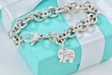 Load image into Gallery viewer, Tiffany &amp; Co. Nature Silver Elephant Never Forgets Charm Bracelet
