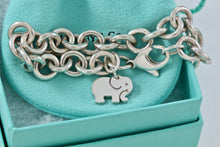 Load image into Gallery viewer, Tiffany &amp; Co. Nature Silver Elephant Never Forgets Charm Bracelet
