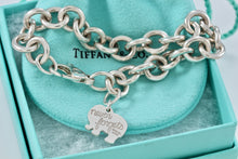 Load image into Gallery viewer, Tiffany &amp; Co. Nature Silver Elephant Never Forgets Charm Bracelet
