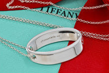 Load image into Gallery viewer, Tiffany &amp; Co. Silver Geometric Oval Pendant Necklace
