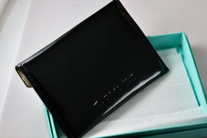 Tiffany & Co. 1837 Black Leather Card Holder