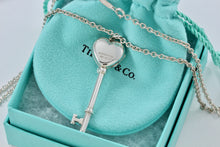 Load image into Gallery viewer, Tiffany &amp; Co. Silver Heart Key Locket Pendant Necklace
