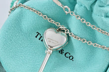 Load image into Gallery viewer, Tiffany &amp; Co. Silver Heart Key Locket Pendant Necklace
