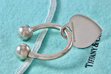Load image into Gallery viewer, Tiffany &amp; Co. Silver Heart Pendant Horseshoe Key Ring Keychain
